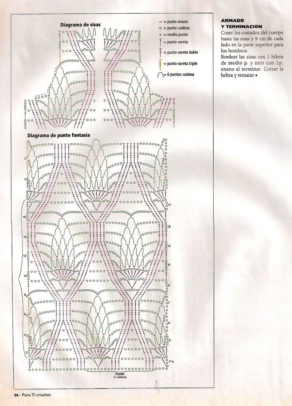 Patrones de blusones tejidos crochet - Imagui Patrones de blusones tejidos crochet - Imagui