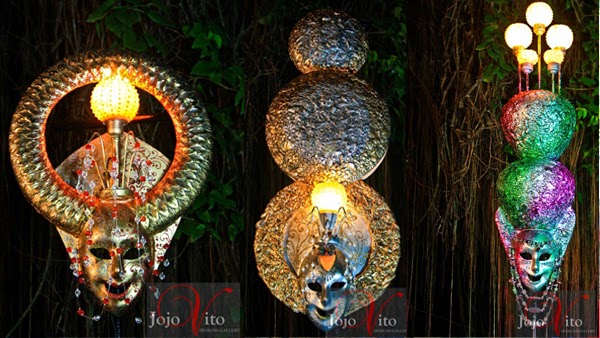 Jojo Vito lighting design - designer lights - outdoor lighting - Bacolod Masskara Festival - fiberglass masks - Bacolod decors - home decors - lamps - lighting fixtures
