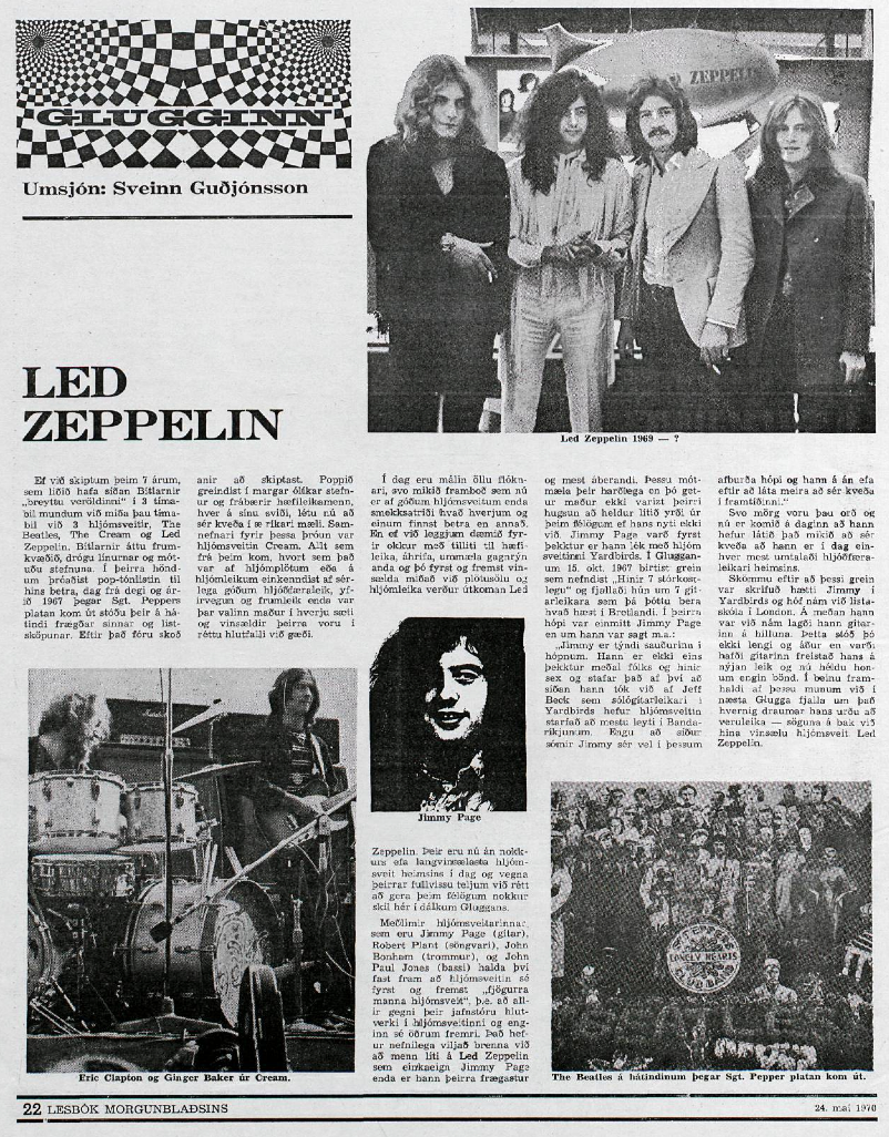 Icelandic Music Museum 153 Led Zeppelin in Iceland (1970)