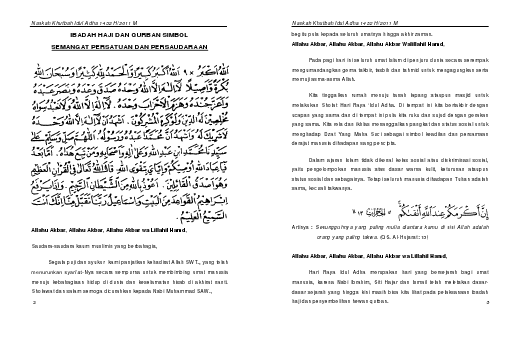 Khutbah Idul Adha Singkat 2018 Nusagates