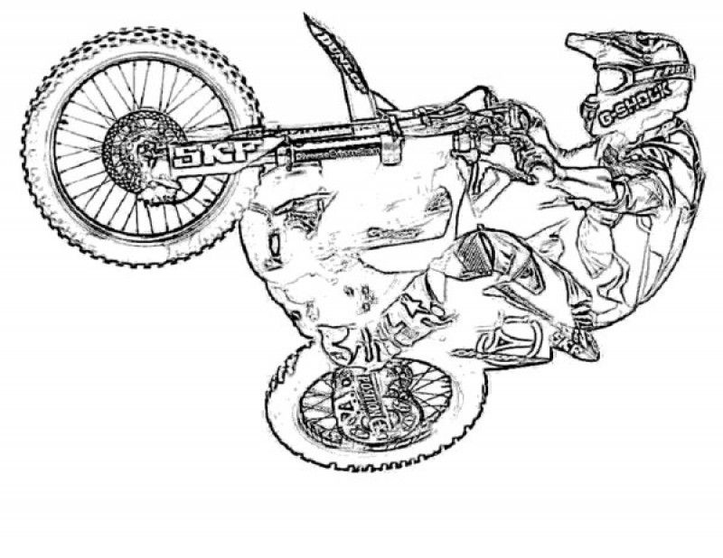 Kids Page Dirt Bike Hd Coloring Pages