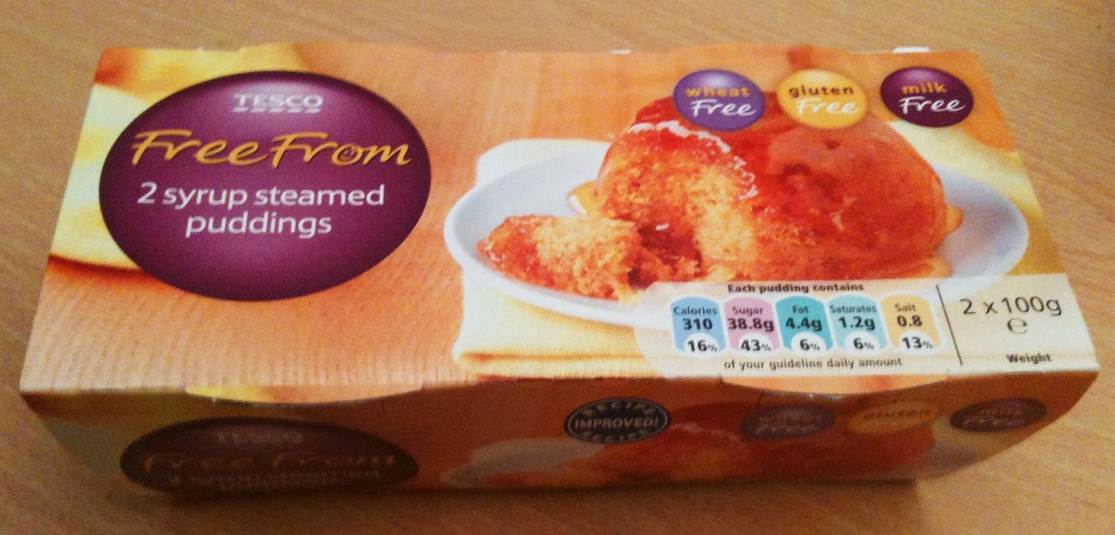 Free From G. Tesco Gluten Free Syrup Steamed Puddings