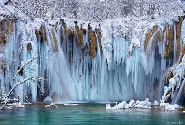 Waterfalls at Plitvice Lakes National Park, Croatia 