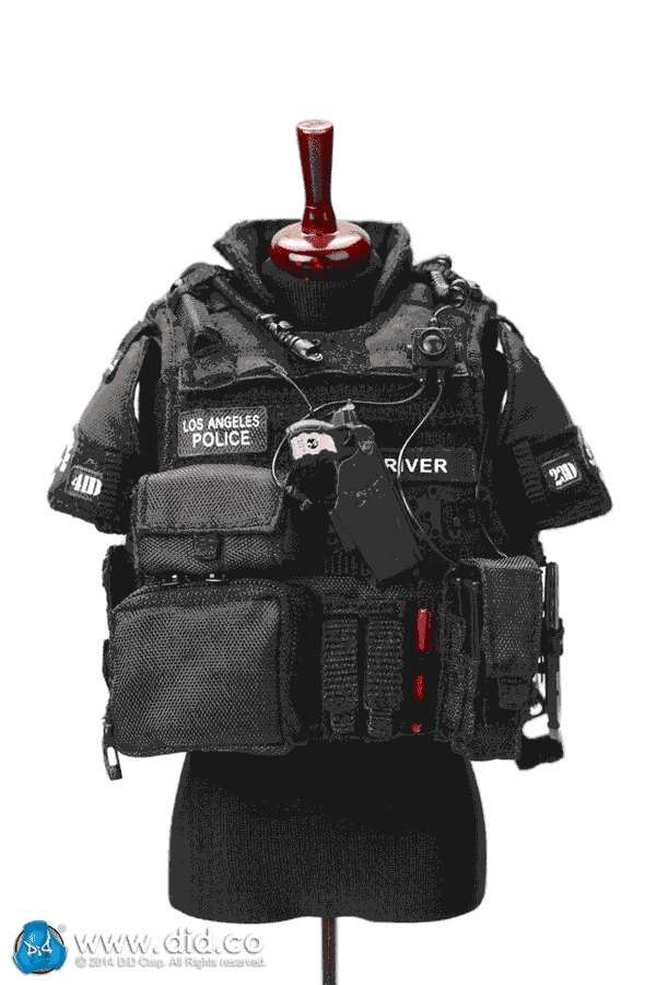 DID DRAGON IN DREAMS 1:6TH SCALE LAPD SWAT VEST WITH HYDRATION PACK FROM DRIVER 