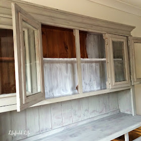 painting pine furniture. hand painted pine hutch by Lilyfield Life