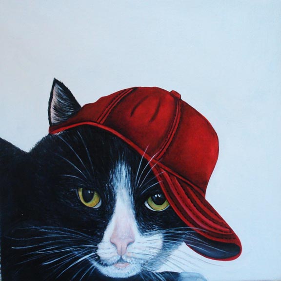 Cat Portraits, Cats in Clothes Paintings by k Madison Moore
