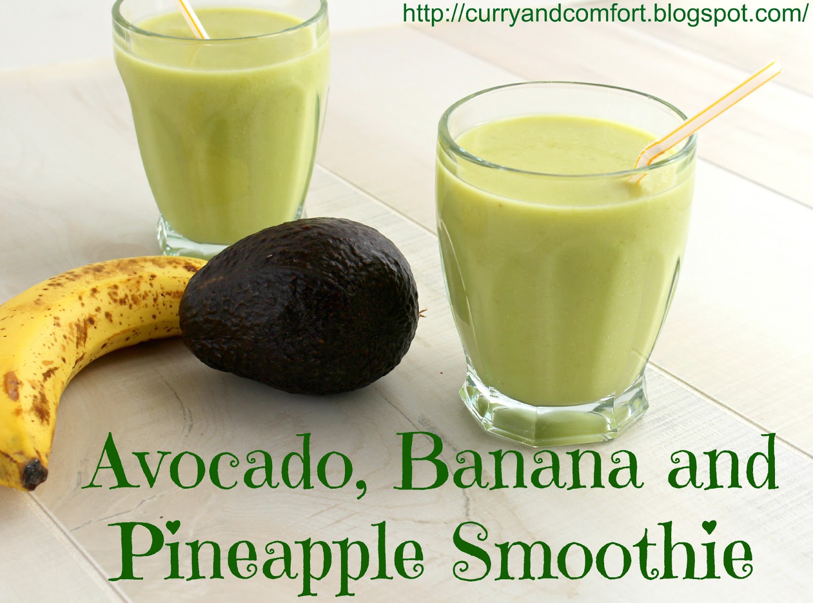 Kitchen Simmer Avocado, Banana and Pineapple Smoothie (Vegan)