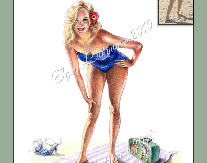 Artist Commission Custom Personalized PinUp Poster from Photo