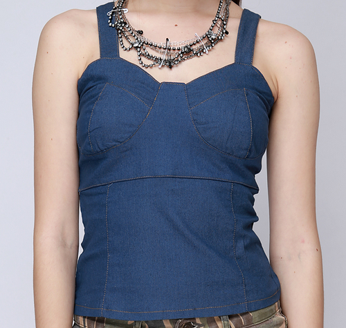 Indigo Denim Bustier