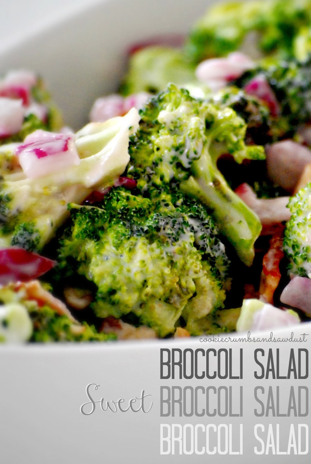 Cookie Crumbs & Sawdust broccoli salad