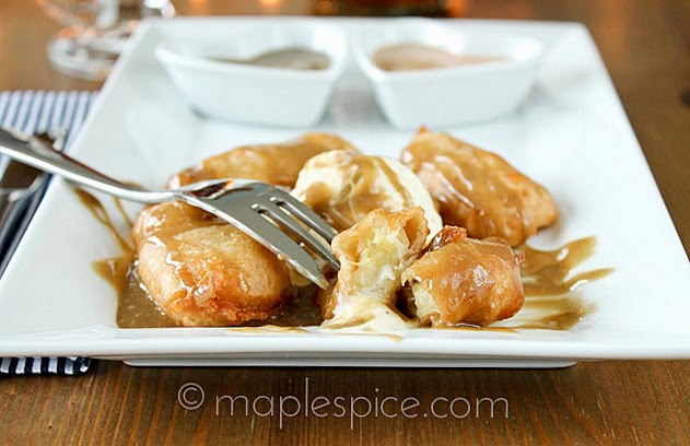 Beer Battered Banana Fritters with Salted Caramel or Toffee Sauce. Made with Banana Bread Beer!