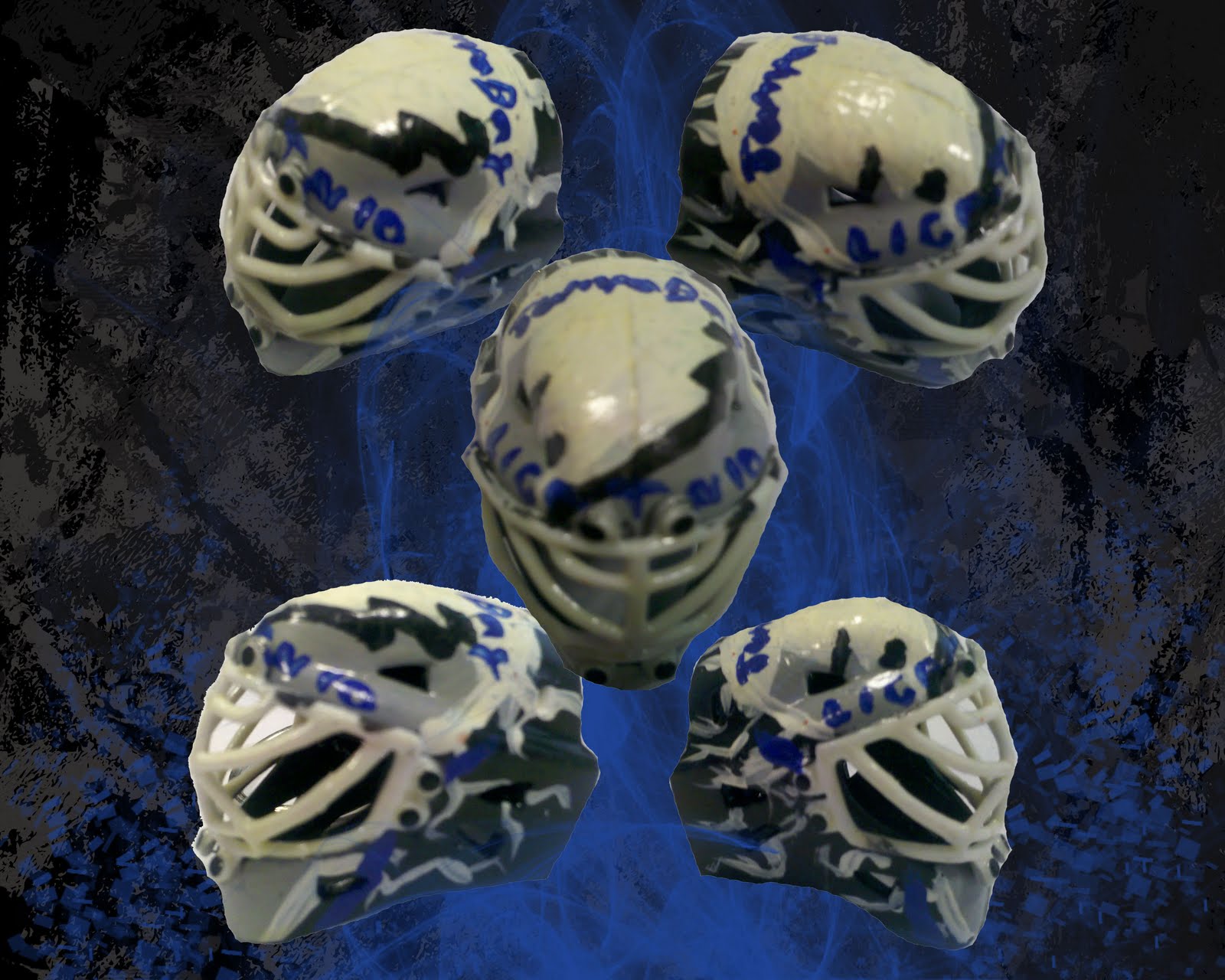 Hockey in art Mini Goalie Mask Tampa Bay Lightning