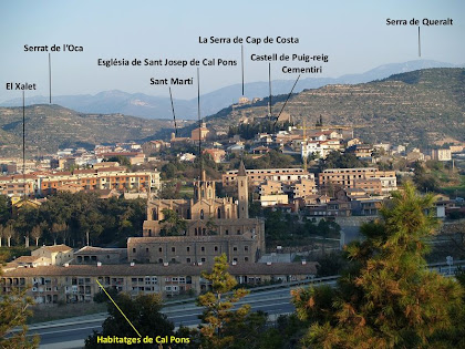 Panoràmica de Puig-reig i la Colònia Pons des del primer avituallament Panoràmica de Puig-reig i la Colònia Pons des del primer avituallament