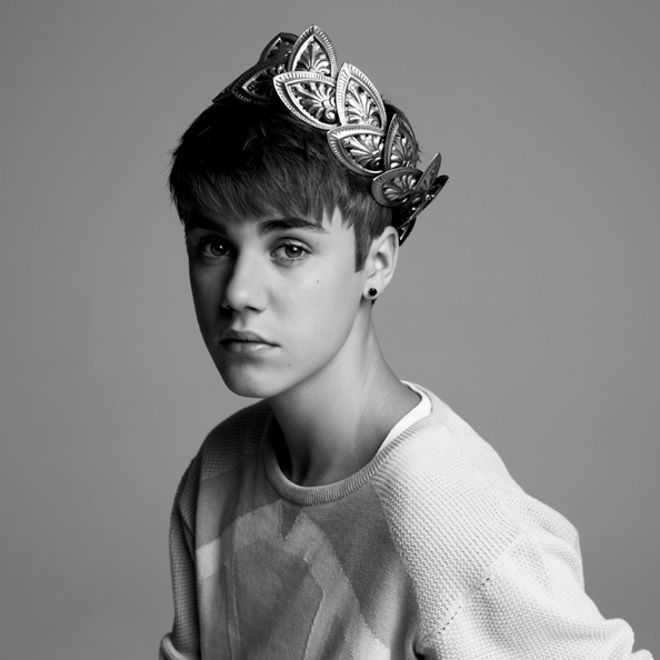 Teen pop star Justin Bieber takes over the February 2012 cover of V magazine