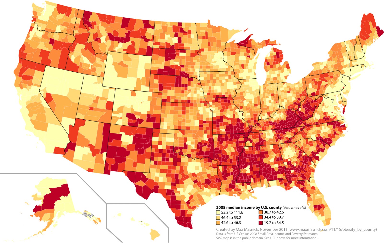 Blogorrhea Poverty And Obesity In America How They Map
