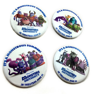 Monsters University: 24-Hour Monstrous Summer Event Button Pins 