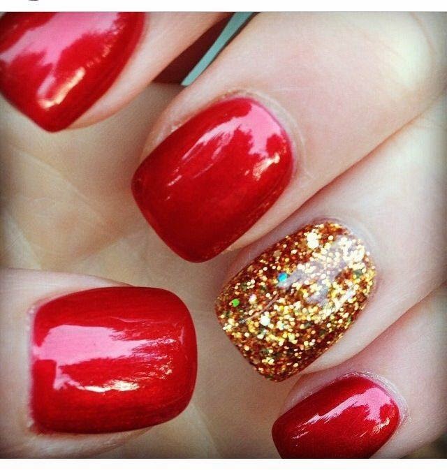 Awesome Red and Gold Nail Designs B & G Fashion