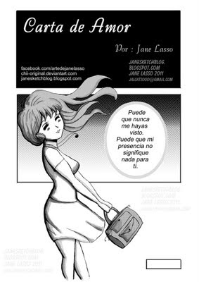 Oneshot carta de amor , manga corto creado por Jane Lasso , Fanzine Keiten