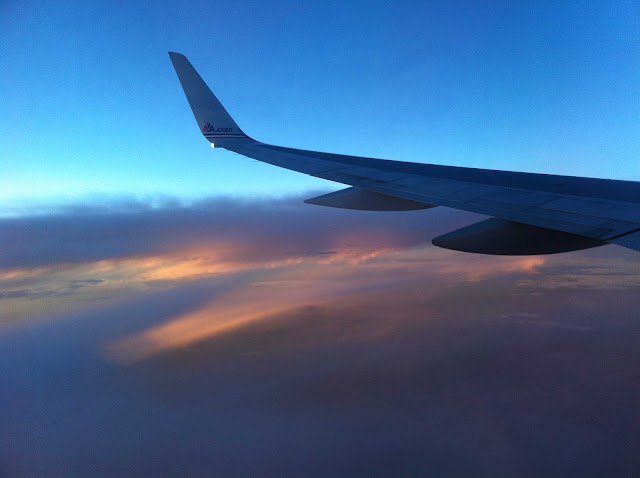 sunset from the airplane