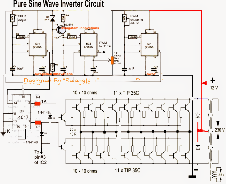 Making A 3kva Modified Sine Wave Inverter Circuit