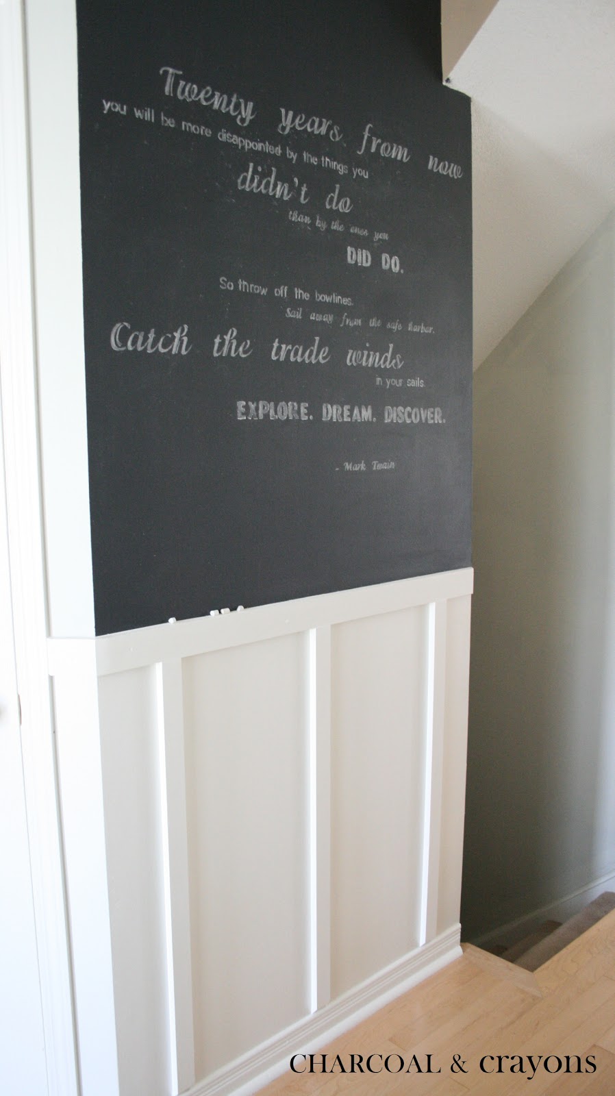 Charcoal and Crayons Our Chalkboard Wall