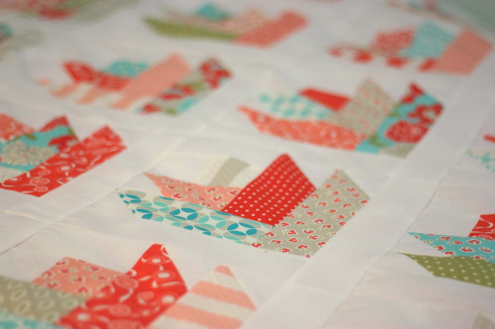 Vintage Modern Floral Bouquet Quilt home is where my story begins...