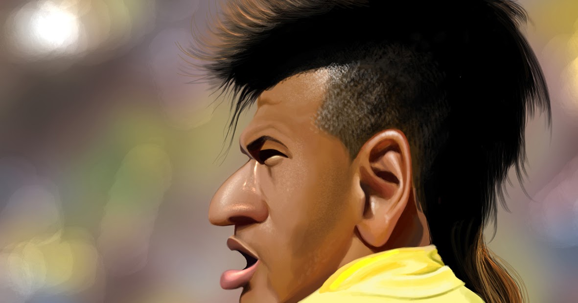 Funny Neymar Caricature From Behind Wallpaper | Take Wallpaper