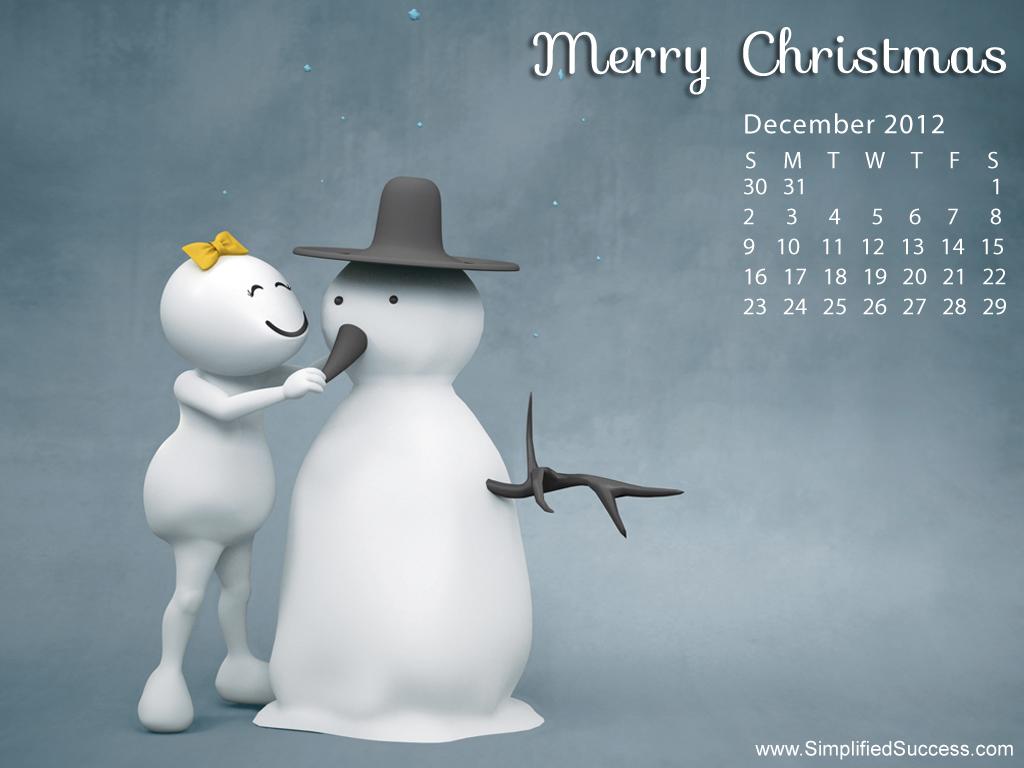 December 2012 Desktop Wallpaper Calendar | Calendars Hub
