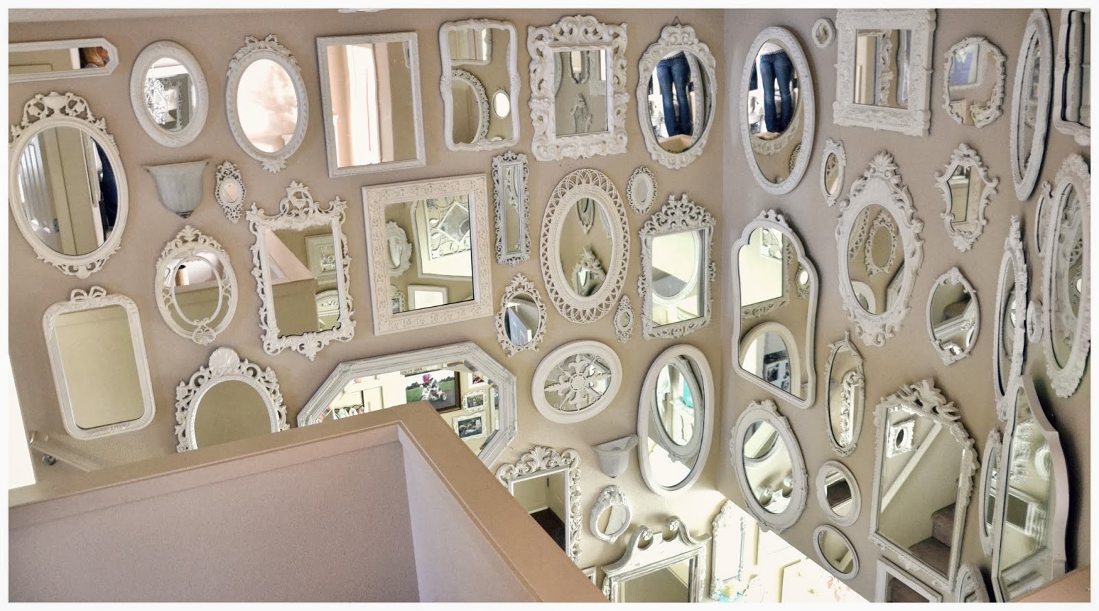 Not So Shabby Chic Mirror Wall Is Almost Complete