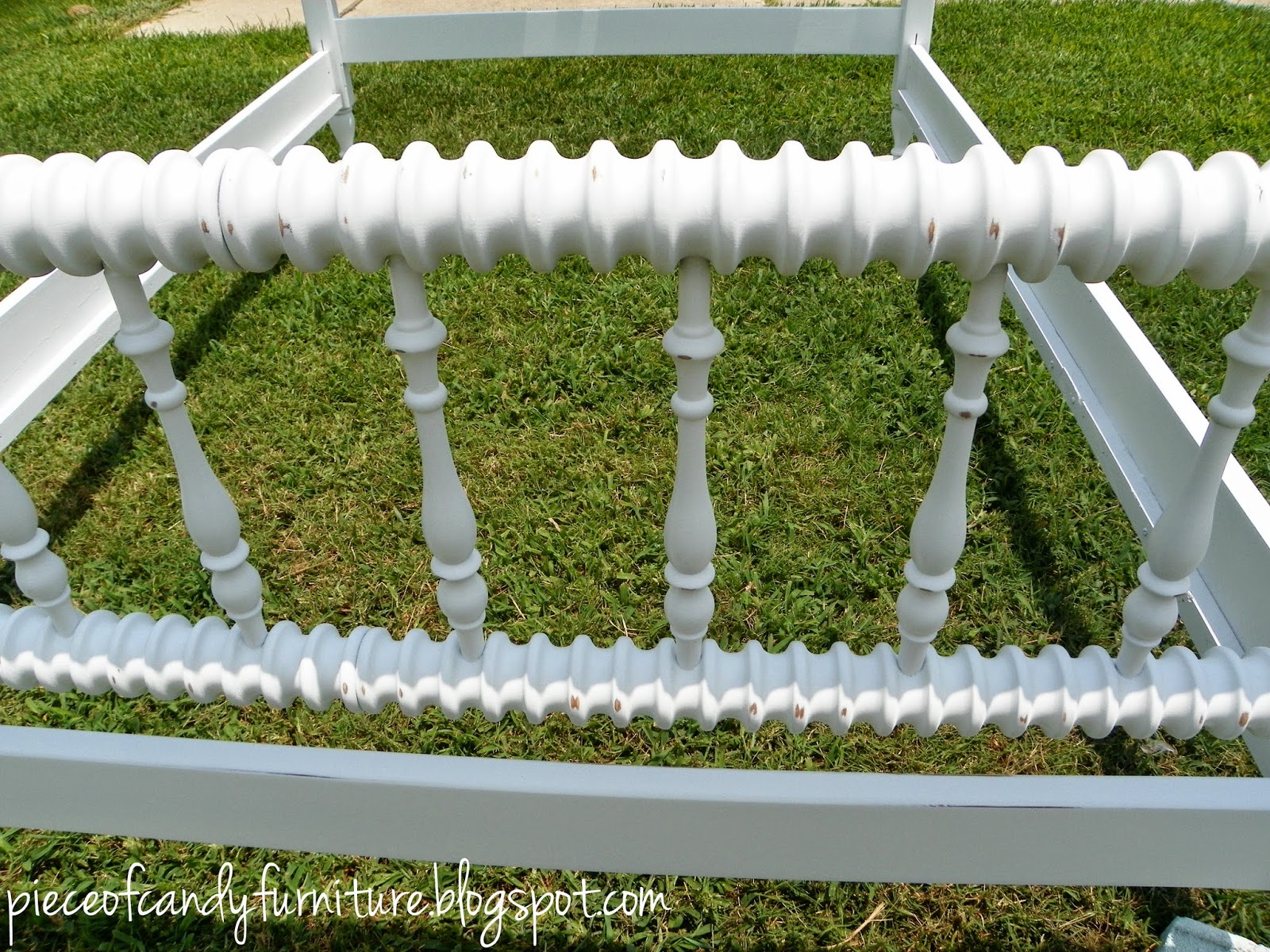 Piece Of Candy Furniture White Custom Painted Spindle Headboard