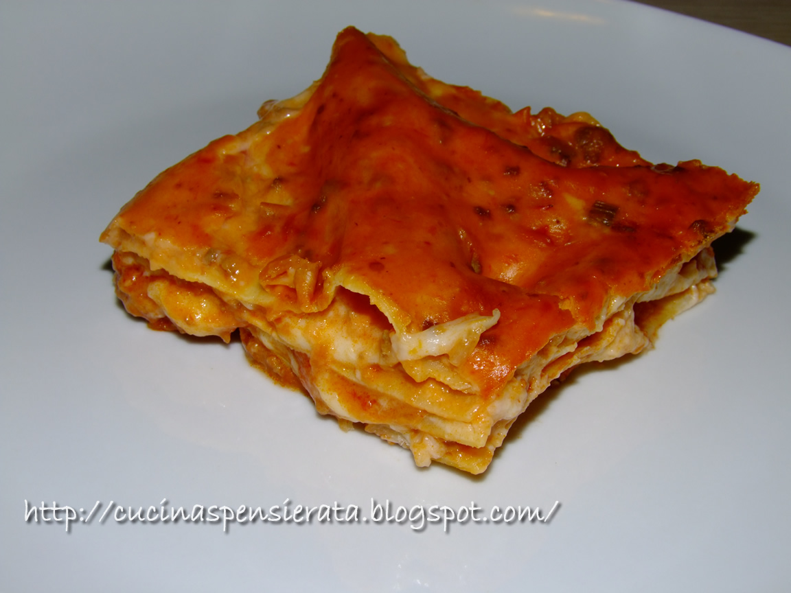Lasagne al ragù e mozzarella da Cucina Spensierata su Akkiapparicette