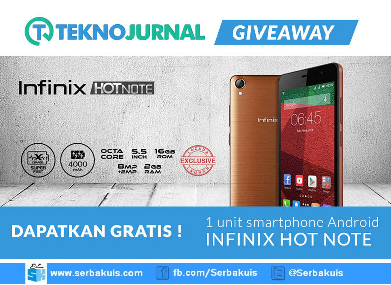 Kuis TeknoJurnal Berhadiah Infinix Hot Note X551 Kuis TeknoJurnal Berhadiah Infinix Hot Note X551
