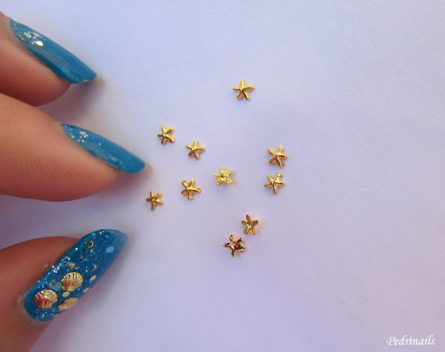 Lady Queen Alloy Starfish Studs 3D UV Gel Nail Art Phone Manicure Decoration - photo © Pedrìnails