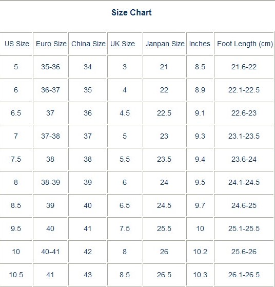 Dolce Gabbana Shoes Size Chart