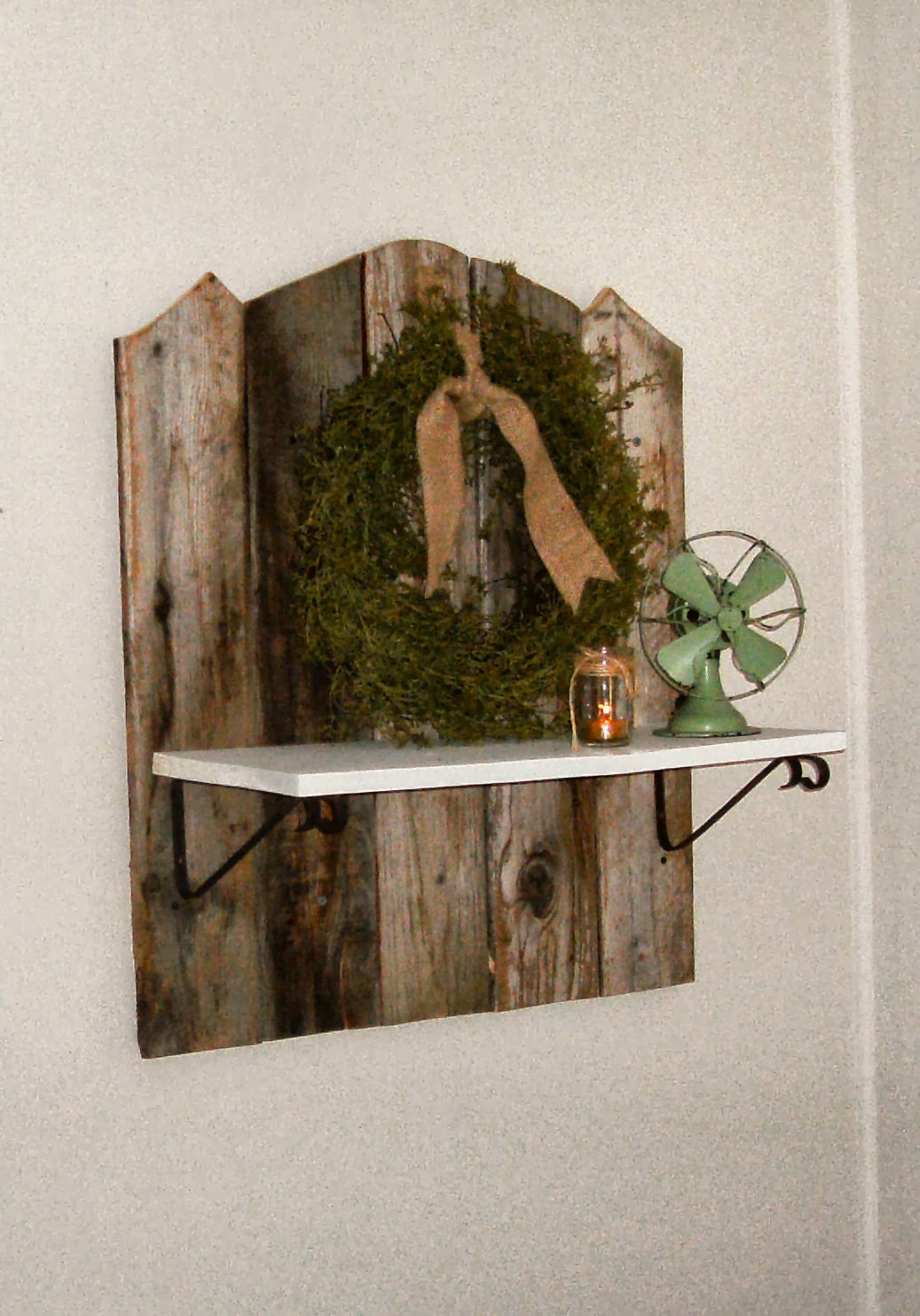 DIY Reclaimed Fence Board Shelf Little Vintage Cottage