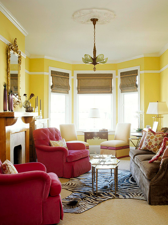 New Home Interior Design Yellow Color Schemes