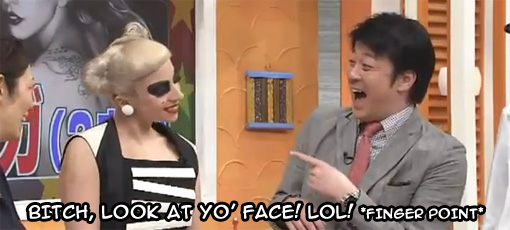 Lady Gaga's Panda make-up on Japanese national TV | WTF?