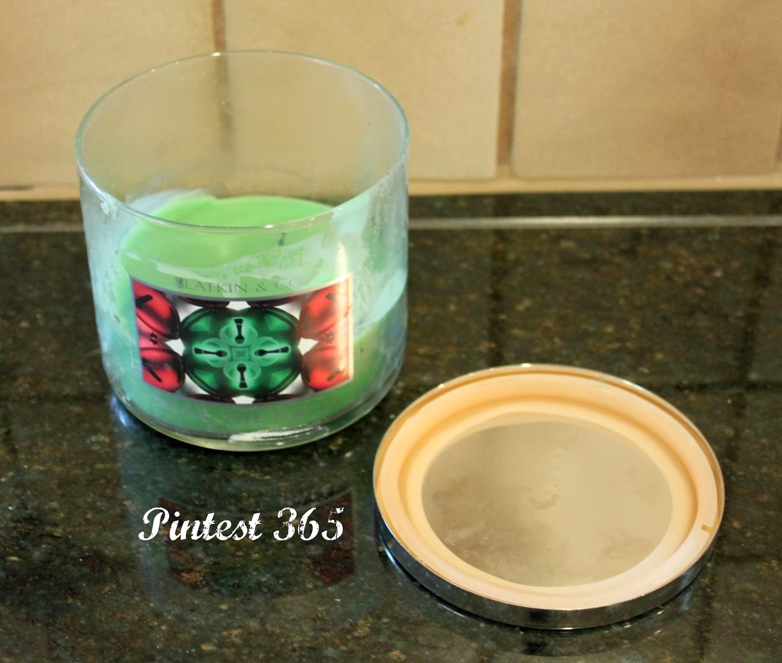 Pintest 365. Day 101 Removing Wax from Candle Jar (success).