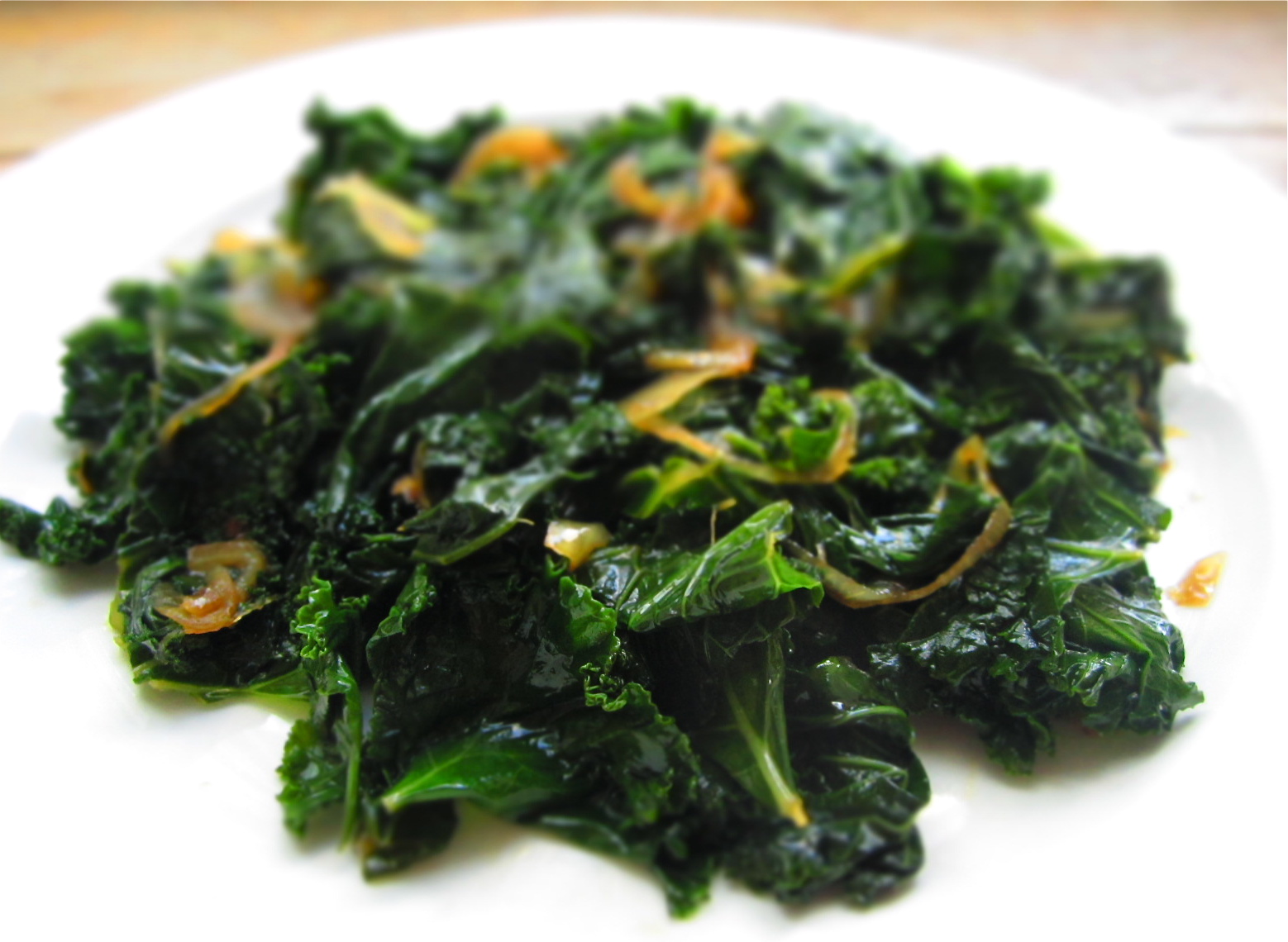 Milk & Mode Sauteed Greens with Onions and Soy Sauce