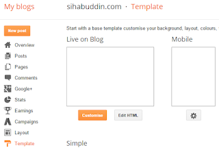 Cara Mengganti Template Blogspot