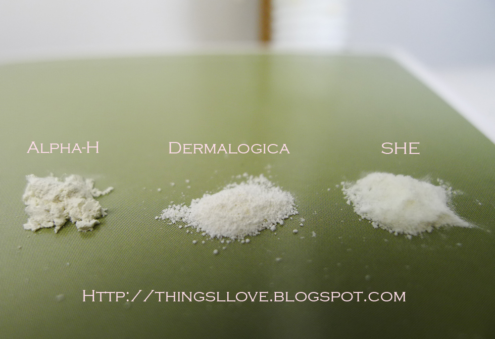 Things I Love Battle of the Daily Exfoliants AlphaH v Dermalogica v SHE
