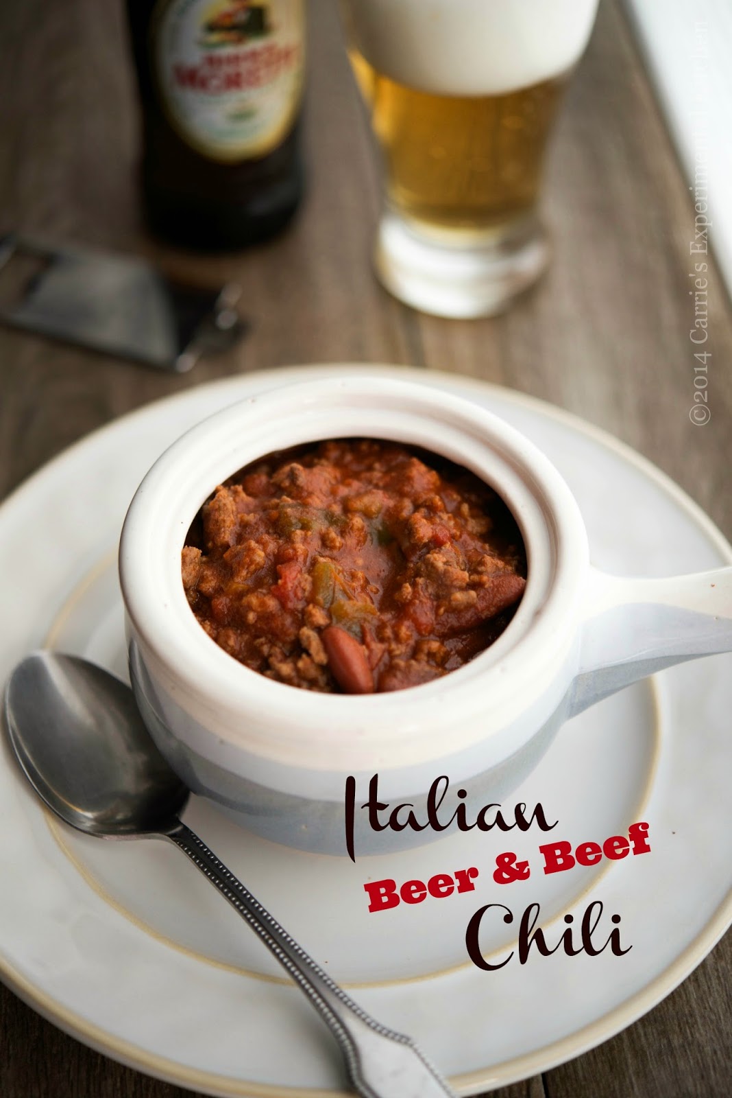Slow Cooker Italian Beer & Beef Chili