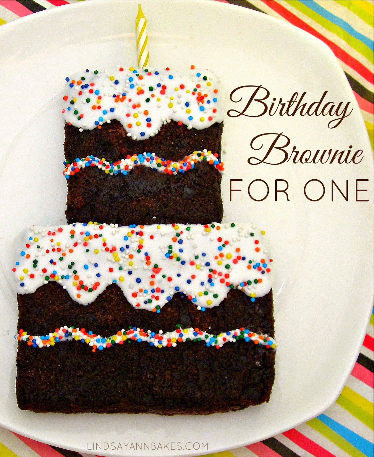Single Serving Birthday Brownie For One The Lindsay Ann