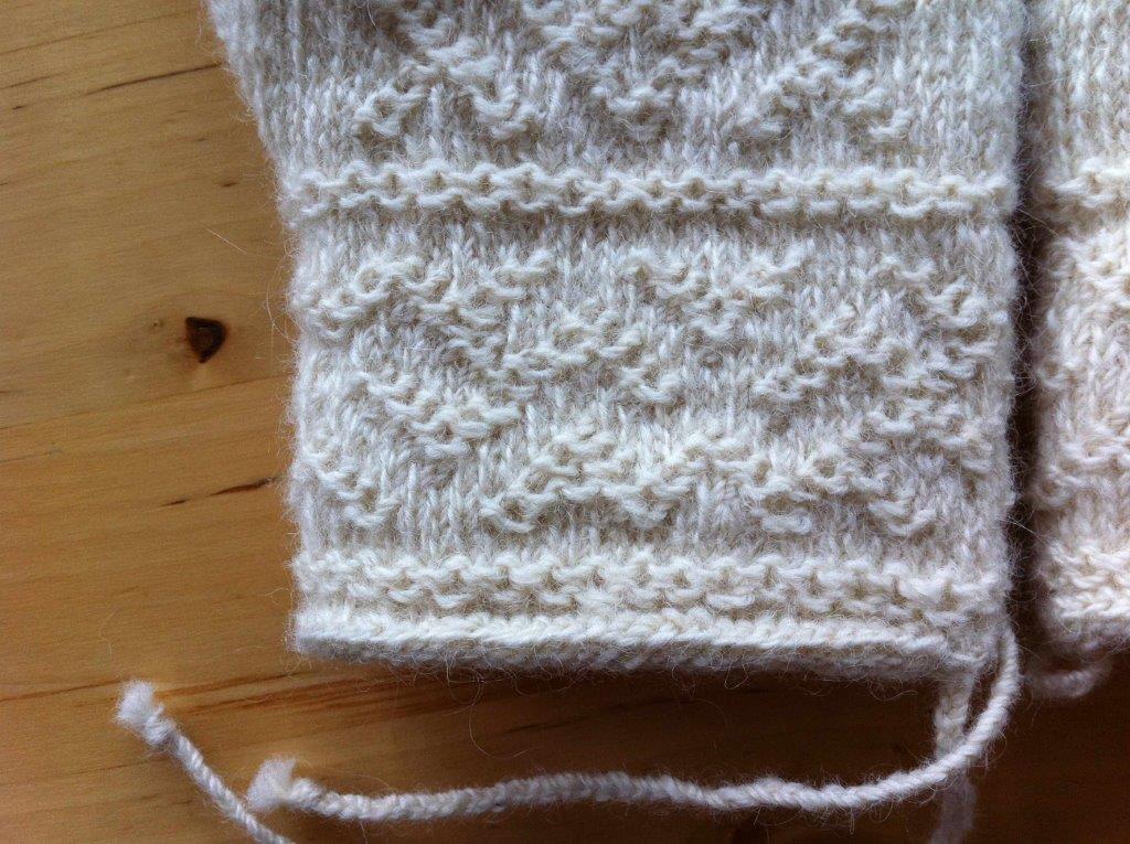 Lappone White Mittens Traditional Twined Knitting