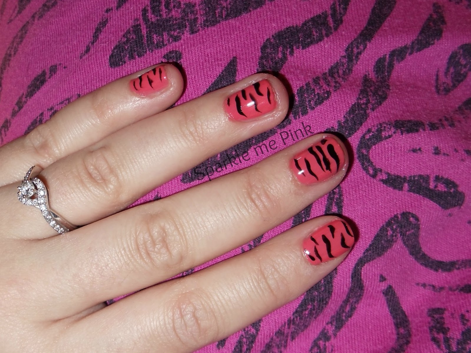 Sparkle Me Pink How To Do A Zebra Print Nail Design Animal Print Series