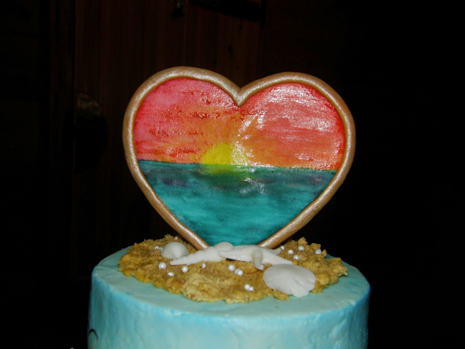 Mrs. Lydia's Kitchen Beach Sunset, Wedding Cake