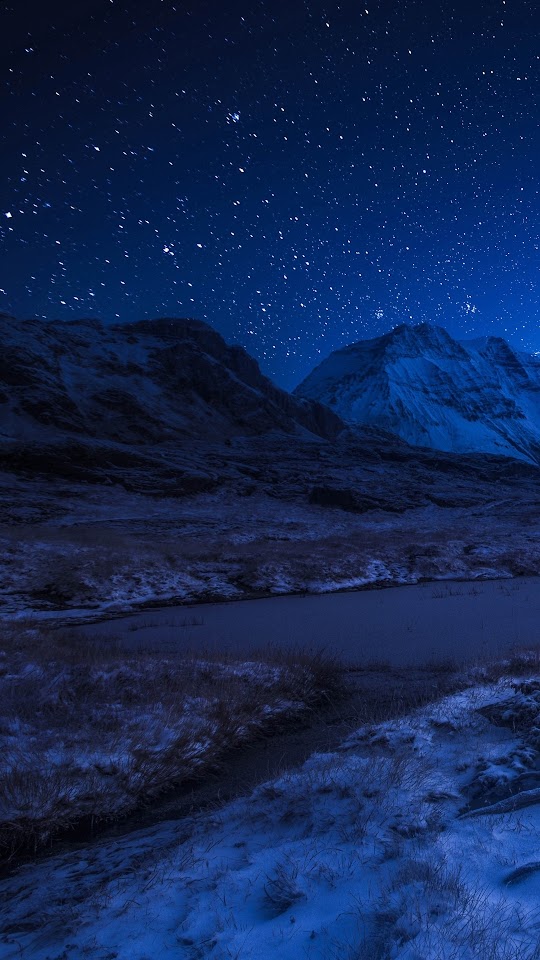 France Mountains Alps Night Stars Android Best Wallpaper