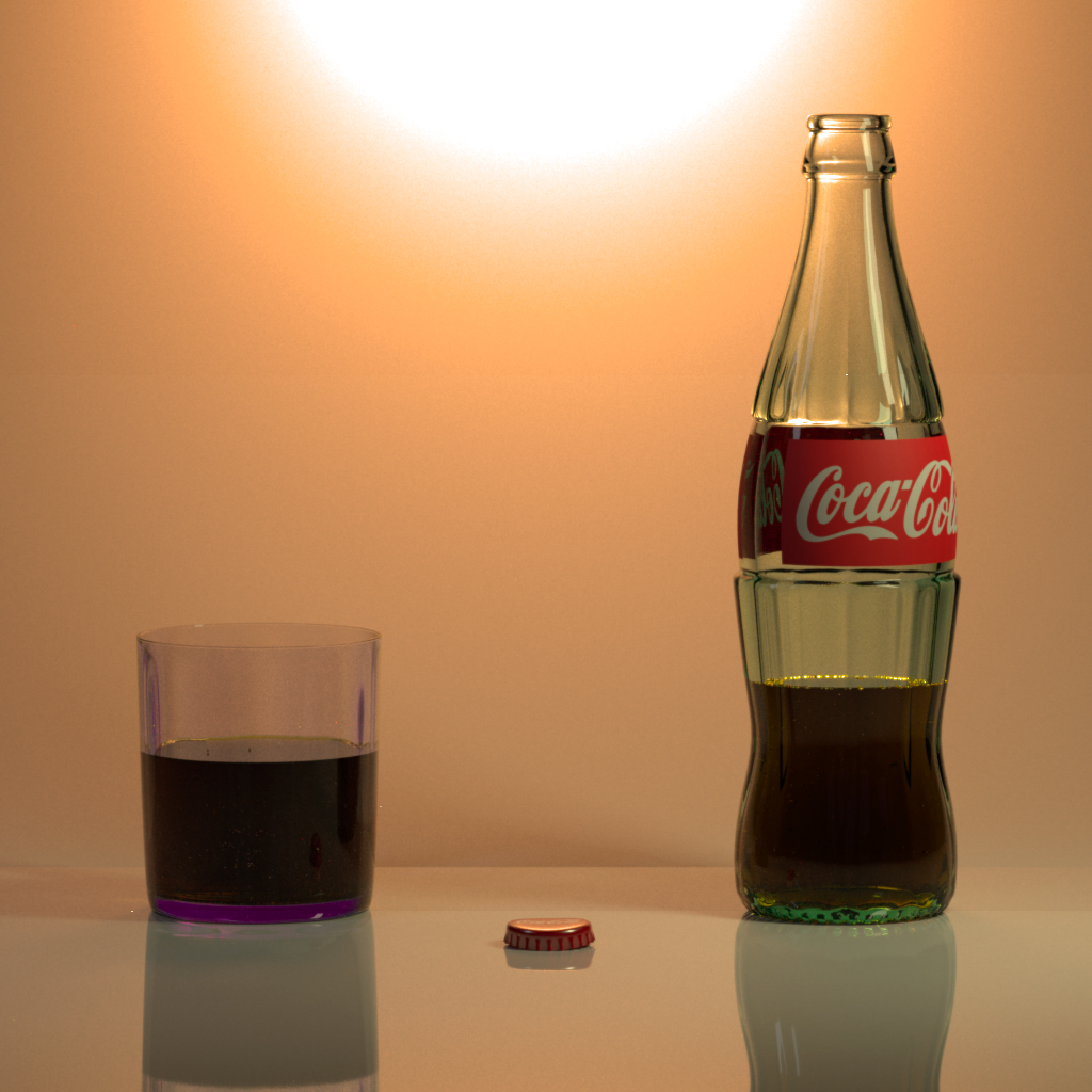 Everything 3D Coke bottle created in Blender and rendered in Luxrender