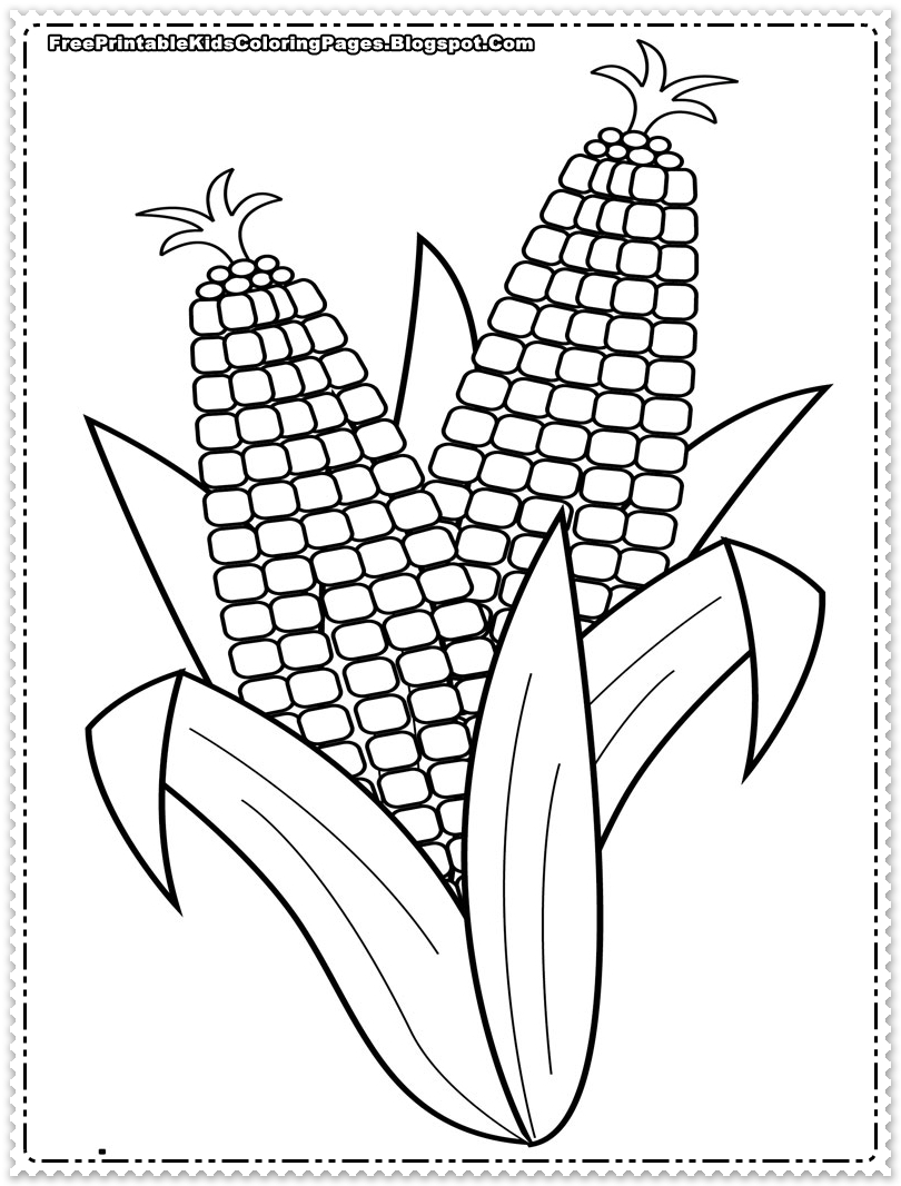 Corn Coloring Pages Printable Free Printable Kids Coloring Pages