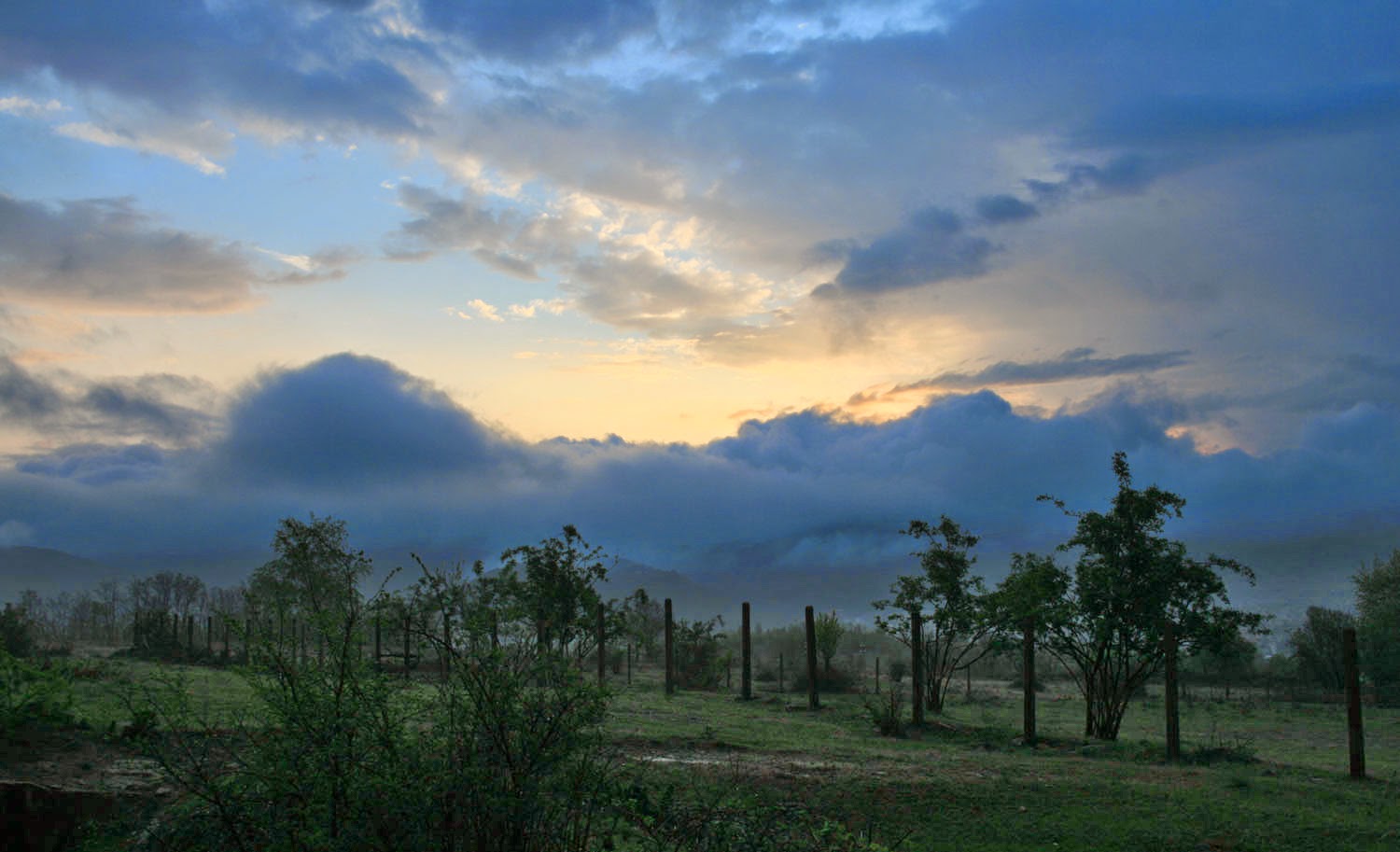 Amazing clouds towards the rising sun Amazing clouds towards the rising sun